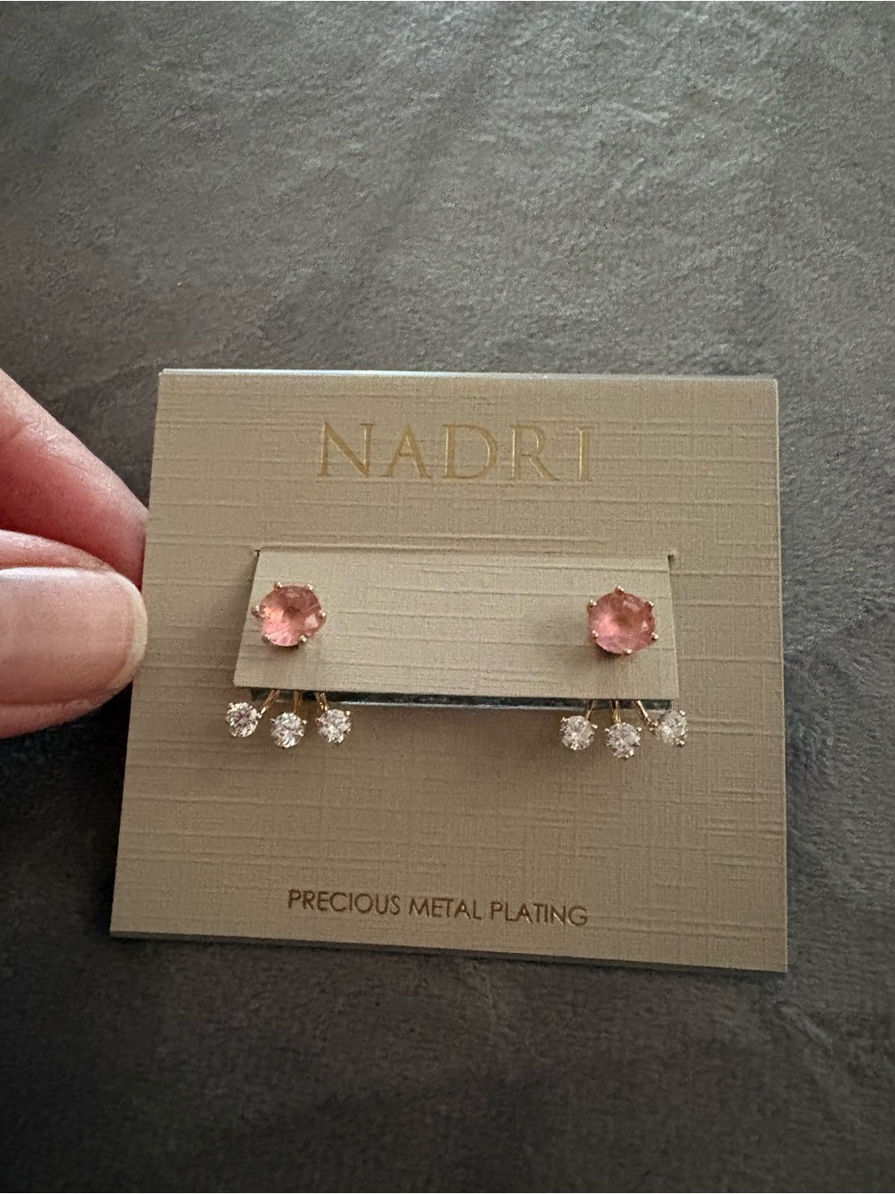 Anthropologie Nadri Pink Jacket earrings NWT